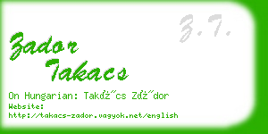 zador takacs business card